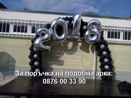 арка с добавени фолиеви балони