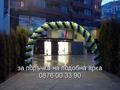 Голяма арка за градинско парти.